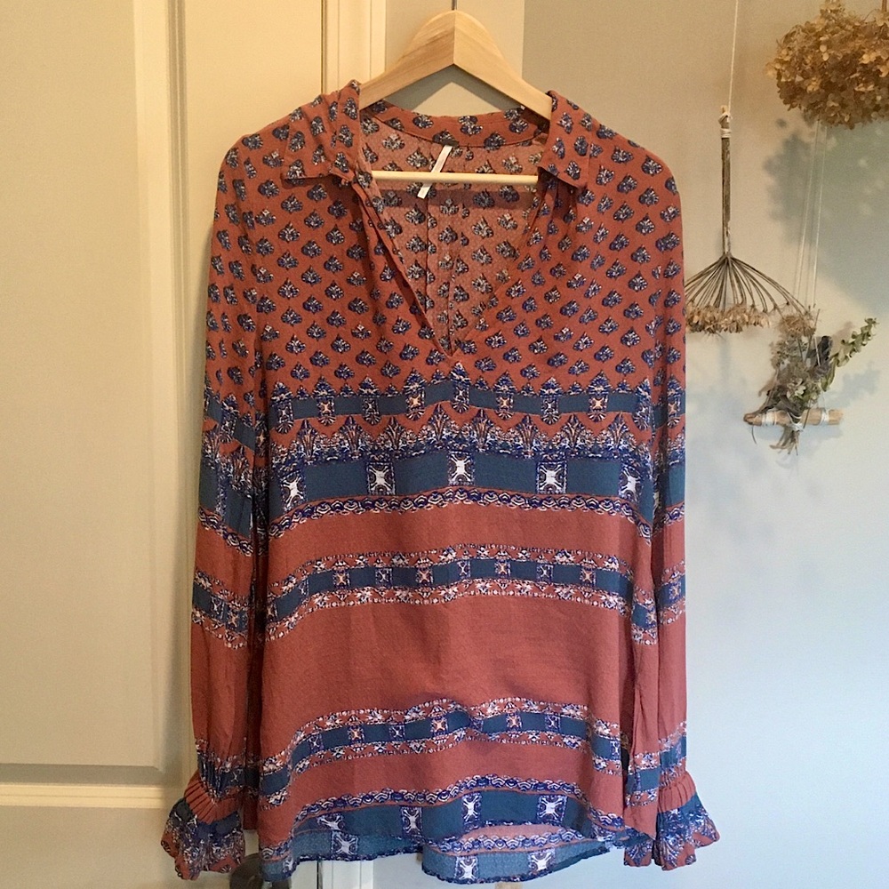 Free People Long Sleeve Blouse